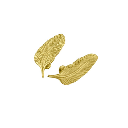 Quill knob B-0008, brass gold, L85mm H22mm, brushed finish, left &amp; right, for wardrobes &amp; cabinets by Mantara