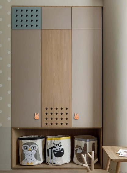 Mantara Rabbit Knob W-0024 is a modern beige wooden knob/hook, ideal for kids’ rooms, drawers, and cabinets.