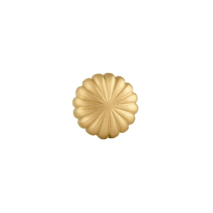 Mantara Radial Knob B-0076 is a modern brass knob in gold with brushed finish, ideal for wardrobes, doors &amp; cabinets.