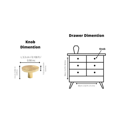 Mantara Radiate Knob B-0103 is a modern polished brass knob in gold, ideal for drawers, cabinets, and furniture.