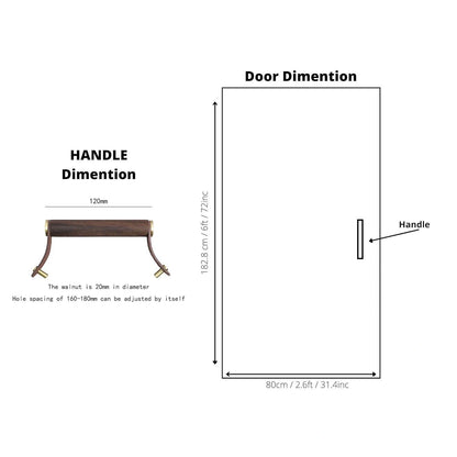 Mantara Ranch Handle W-0006 is a modern brass, leather &amp; wood handle in brown with brushed finish, ideal for wardrobes.