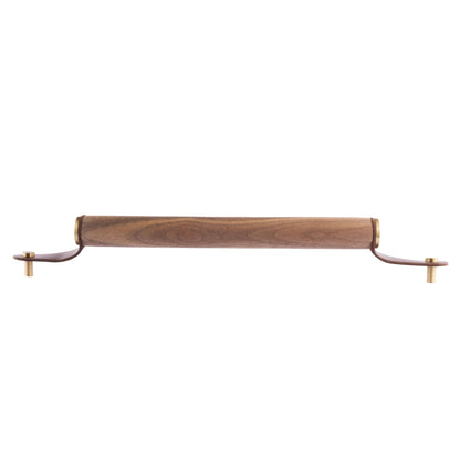 Ranch Handle Handles 120mm / Brown / Leather+Wood - M A N T A R A