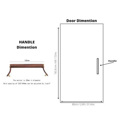 Ranch Handle Handles 120mm / Brown / Leather+Wood - M A N T A R A