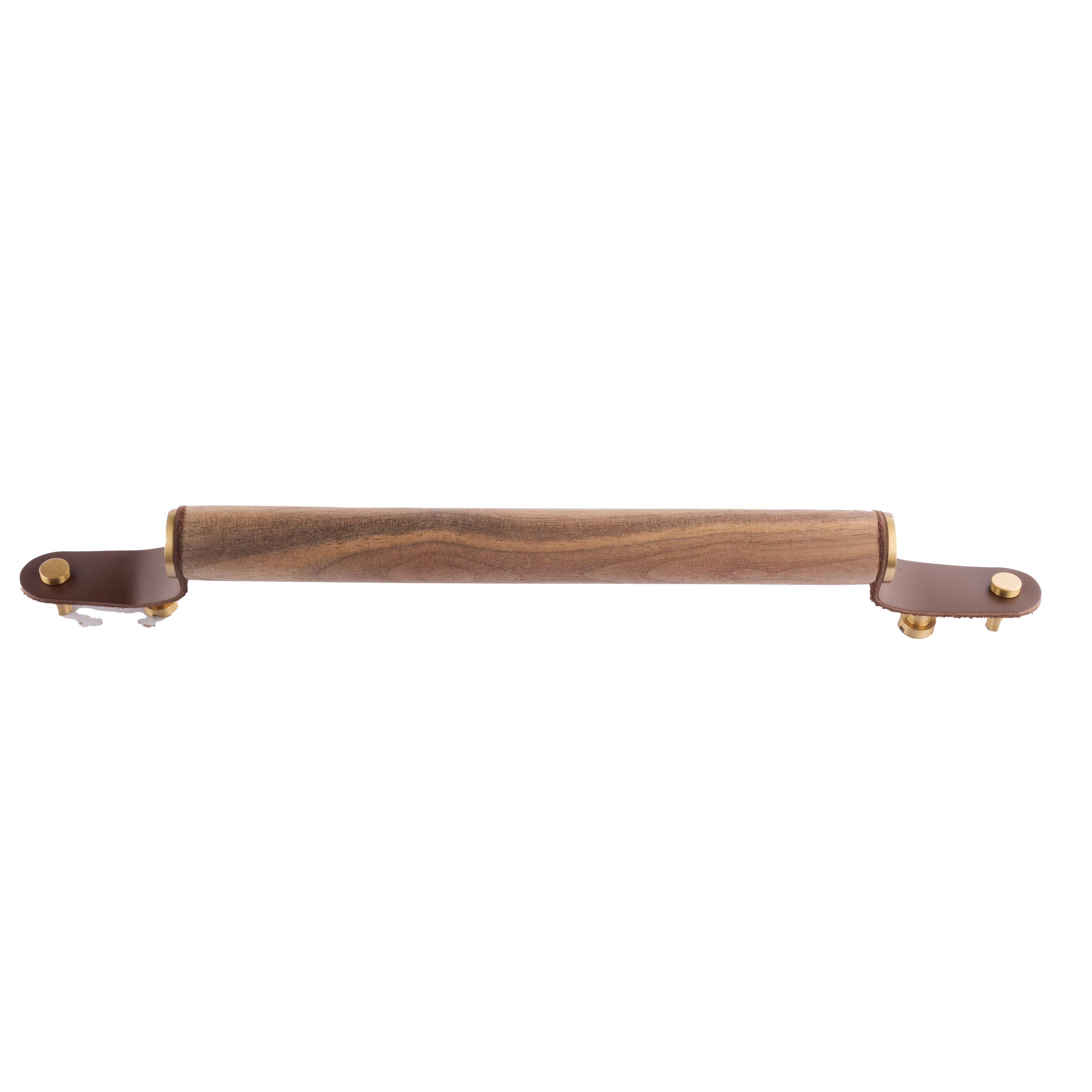Ranch Handle Handles 180mm / Brown / Leather+Wood - M A N T A R A