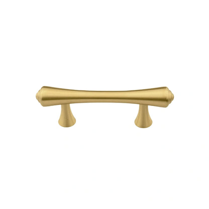 Mantara Raphael Handle B-0068 is a modern brushed brass handle in gold, ideal for kitchens, drawers, and wardrobes.