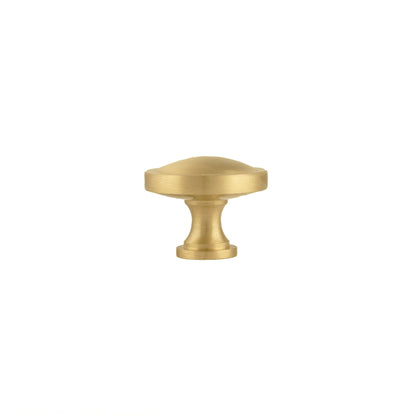 Regina knob B-0007, satin brass, Dia30mm H25mm, gold finish, for bathroom &amp; living storage by Mantara