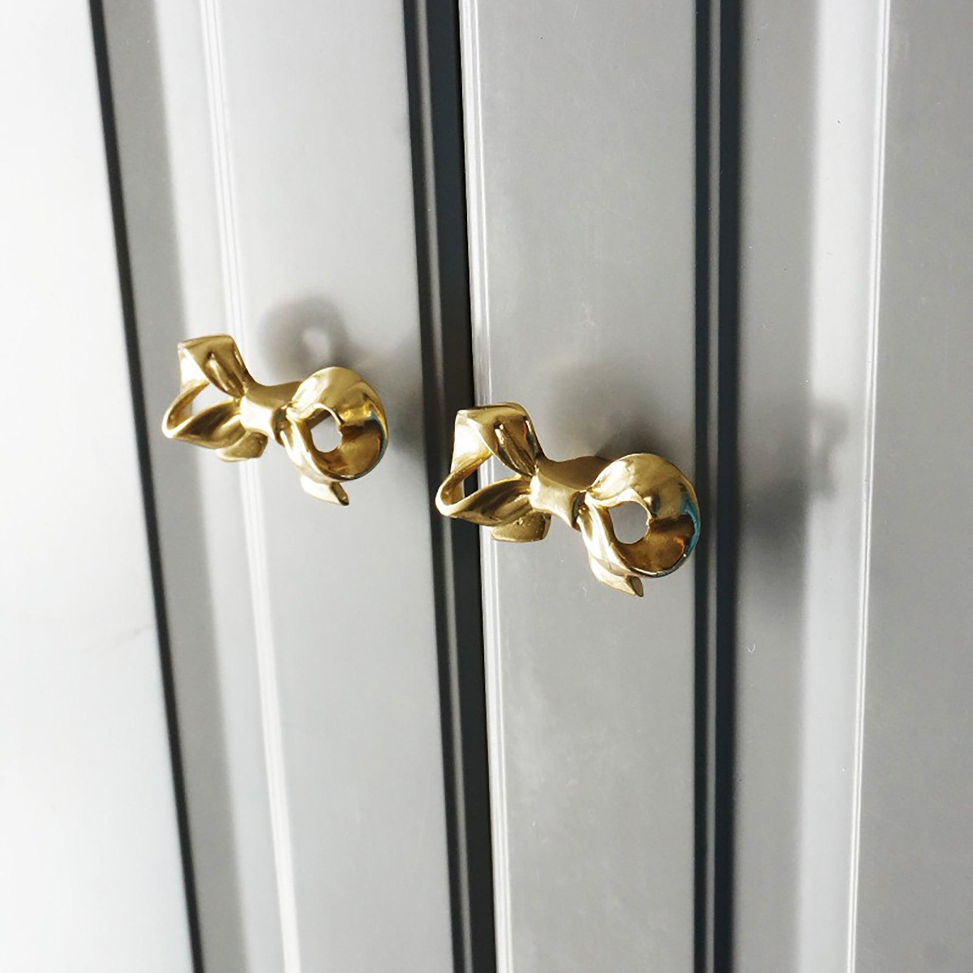 Ribbon Knob Knob 55mm / Gold / Brass - M A N T A R A