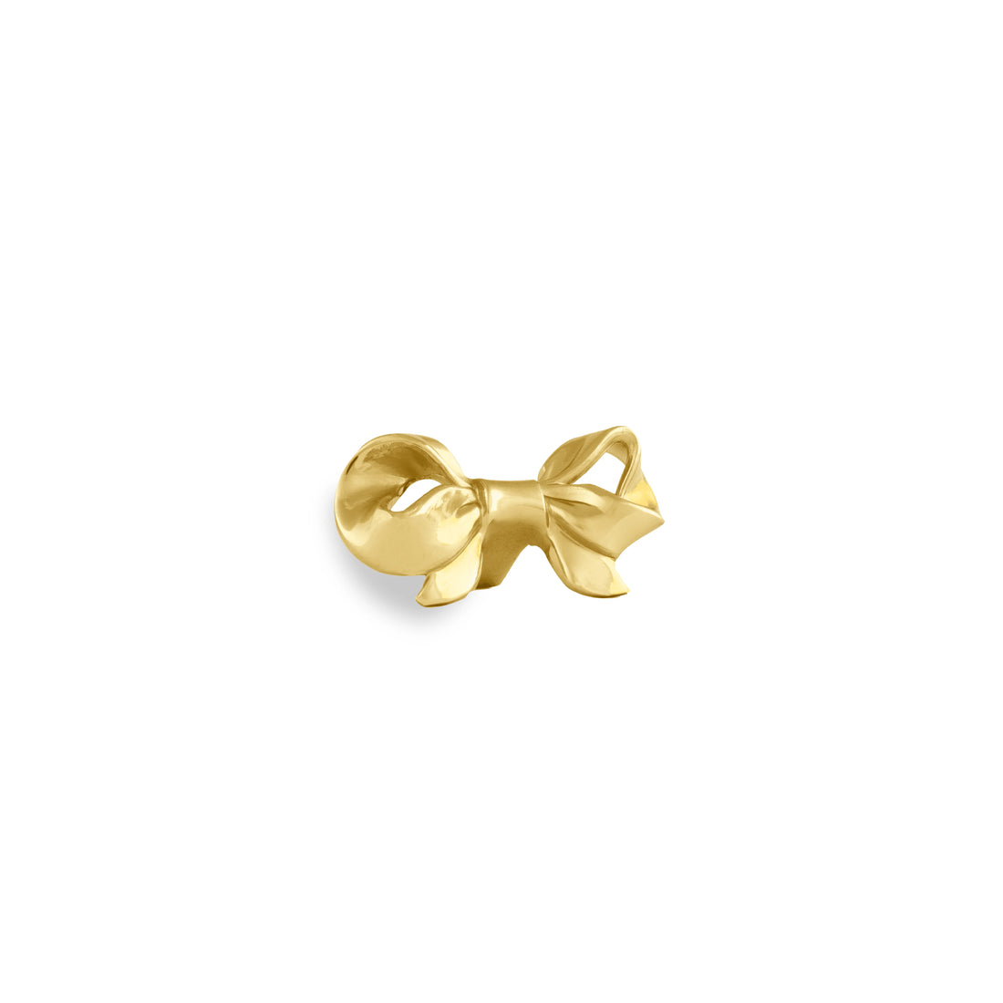 The Mantara B-0020 Ribbon Knob is a modern polished brass knob in gold, perfect for wardrobes, kitchens, drawers, and cabinets.