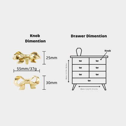 Ribbon Knob Knob 55mm / Gold / Brass - M A N T A R A