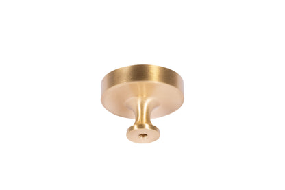Mantara Rohin Knob W-0050 is a modern beige wood and brass knob, ideal for kitchen drawers, dresser drawers.