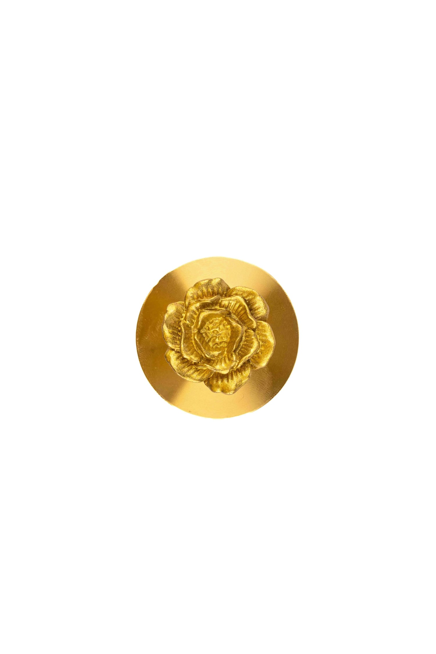 The Rosalia Hook by Mantara B-0117 is a modern brass wall hook in gold with a brushed finish, perfect for kitchens and dressers.