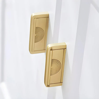 The Mantara B-0044 Saturn Handle is a modern brass handle in brushed gold, ideal for cabinets, kitchens, wardrobes, and drawers.