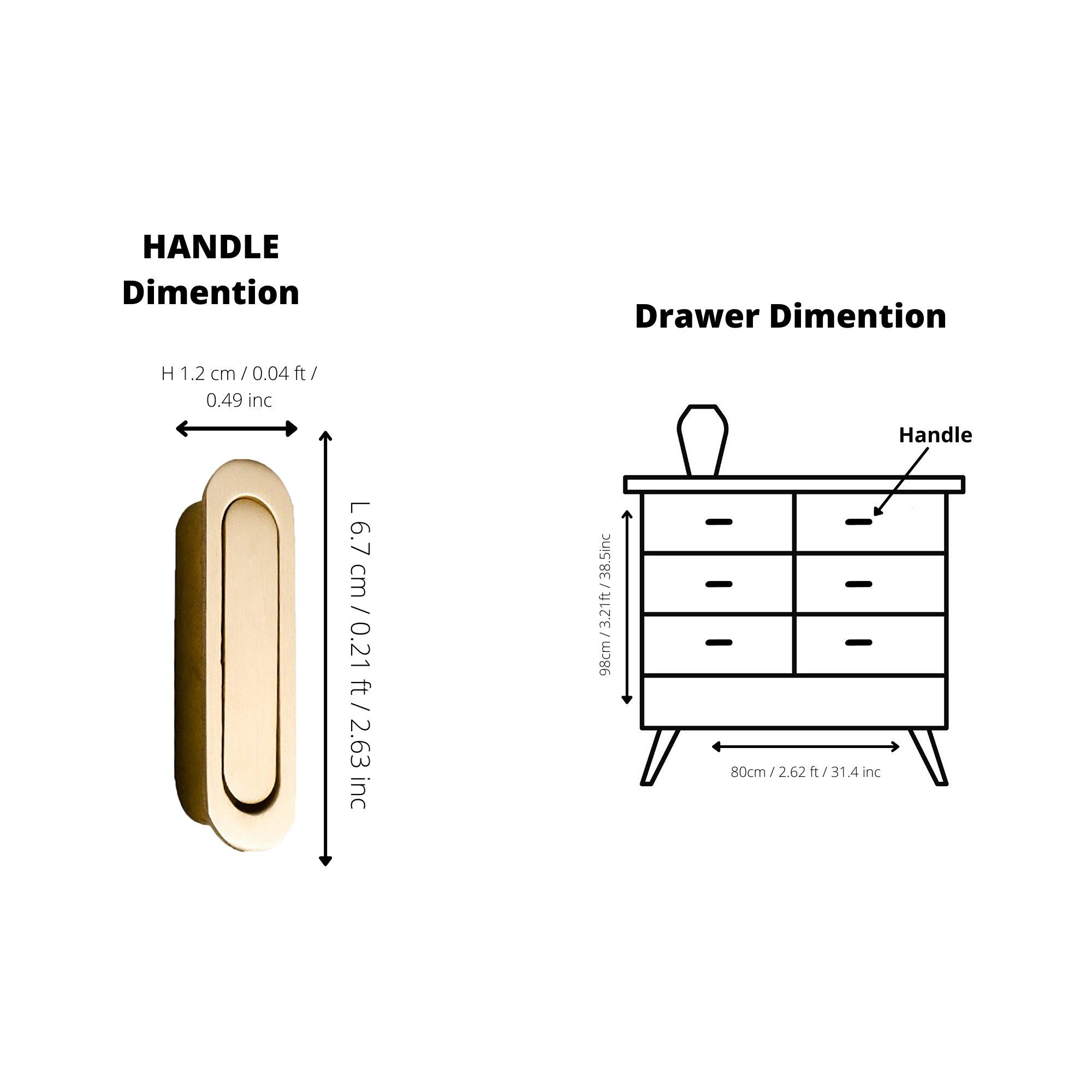 Savoye Handle Handles 67mm / Gold / Brass - M A N T A R A