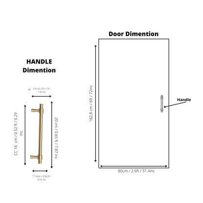 B-0054 Seraphine solid brass cabinet pull handle, brushed gold, sizes 50mm, 128mm, 165mm, 200mm, 230mm &amp; 265mm, for kitchen drawers &amp; wardrobes by Mantara.