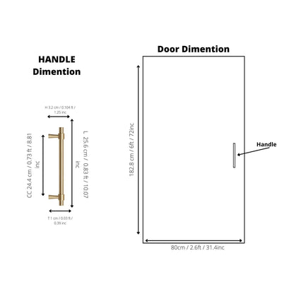 B-0054 Seraphine solid brass cabinet pull handle, brushed gold, sizes 50mm, 128mm, 165mm, 200mm, 230mm &amp; 265mm, for kitchen drawers &amp; wardrobes by Mantara.