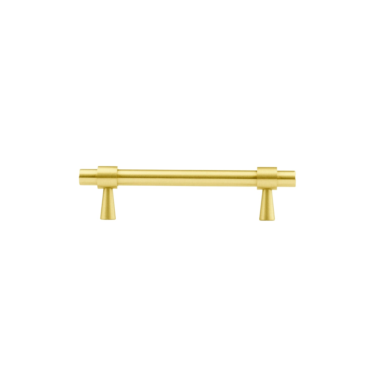 B-0054 Seraphine solid brass cabinet pull handle, brushed gold, sizes 50mm, 128mm, 165mm, 200mm, 230mm &amp; 265mm, for kitchen drawers &amp; wardrobes by Mantara.