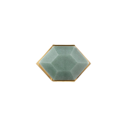 The Mantara C-0004 is a Nordic crystal + brass knob in green, ideal for wardrobes, drawers &amp; cabinets.