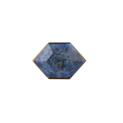 The Mantara C-0004 is a Nordic crystal + brass knob in blue, ideal for wardrobes, drawers &amp; cabinets.