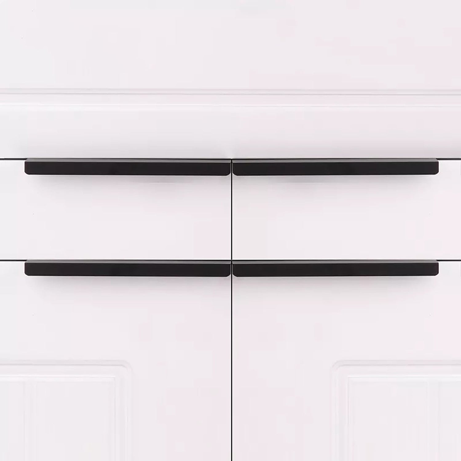 Shingle handle AL-0004, black aluminum, L400mm CC320mm, matte finish, for wardrobes &amp; drawers by Mantara