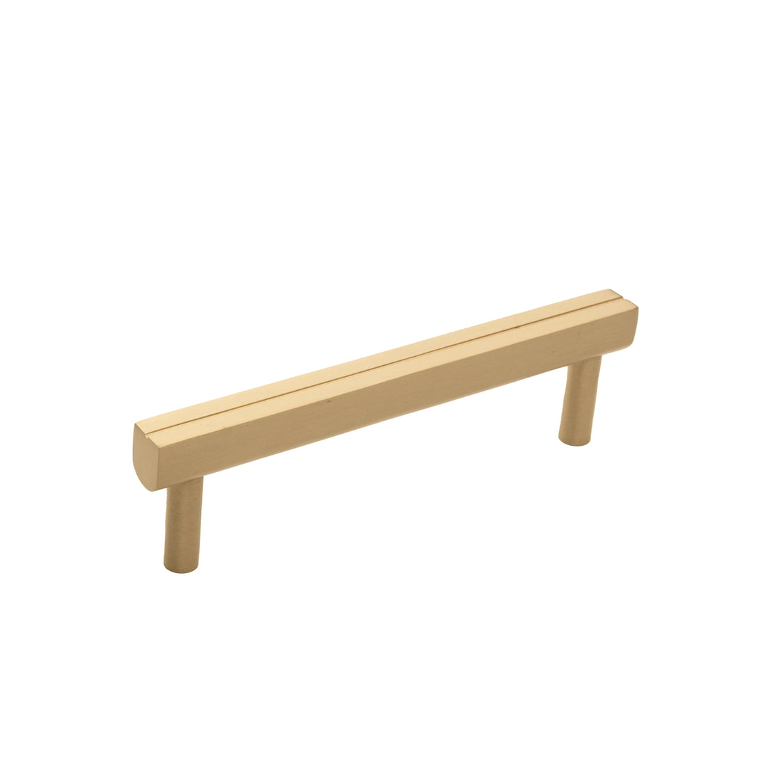 B-0055 Skyline solid brass cabinet pull handle, brushed gold, sizes 115mm &amp; 245mm, for kitchen drawers &amp; wardrobes by Mantara.