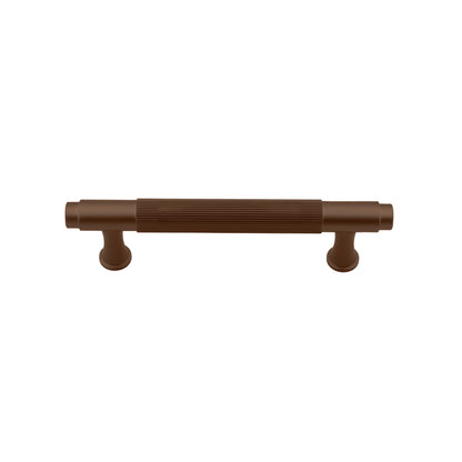 A versatile bar handle in aluminum alloy with matte rose gold or grey finish, Mantara AL-0002 bar handle for cabinets and wardrobes, SKU AL-0002.