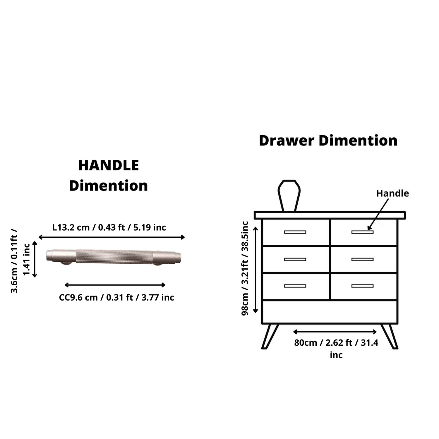 A versatile bar handle in aluminum alloy with matte rose gold or grey finish, Mantara AL-0002 bar handle for cabinets and wardrobes, SKU AL-0002.