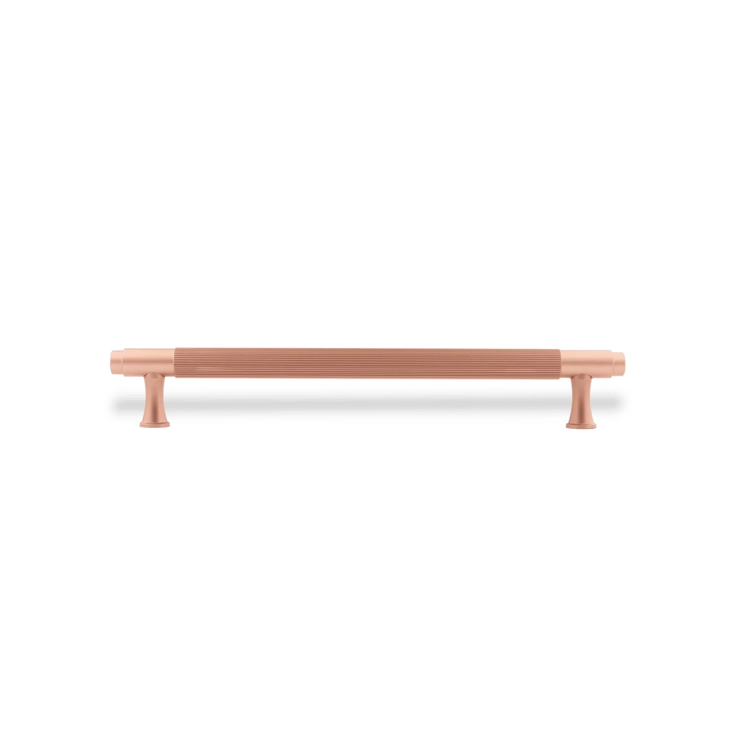 The Mantara AL-0002 Sleek Bar Handle is a modern aluminum alloy handle in rose gold, ideal for cabinets and wardrobes.