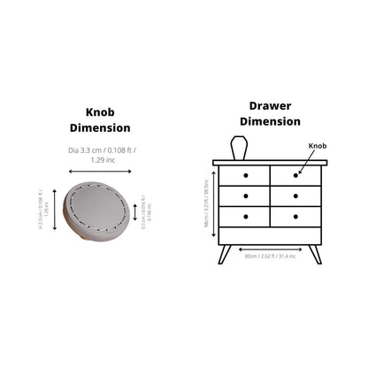 The Mantara L-0008 Sofia Round Knob is a modern leather knob in grey, ideal for cabinets and wardrobes.