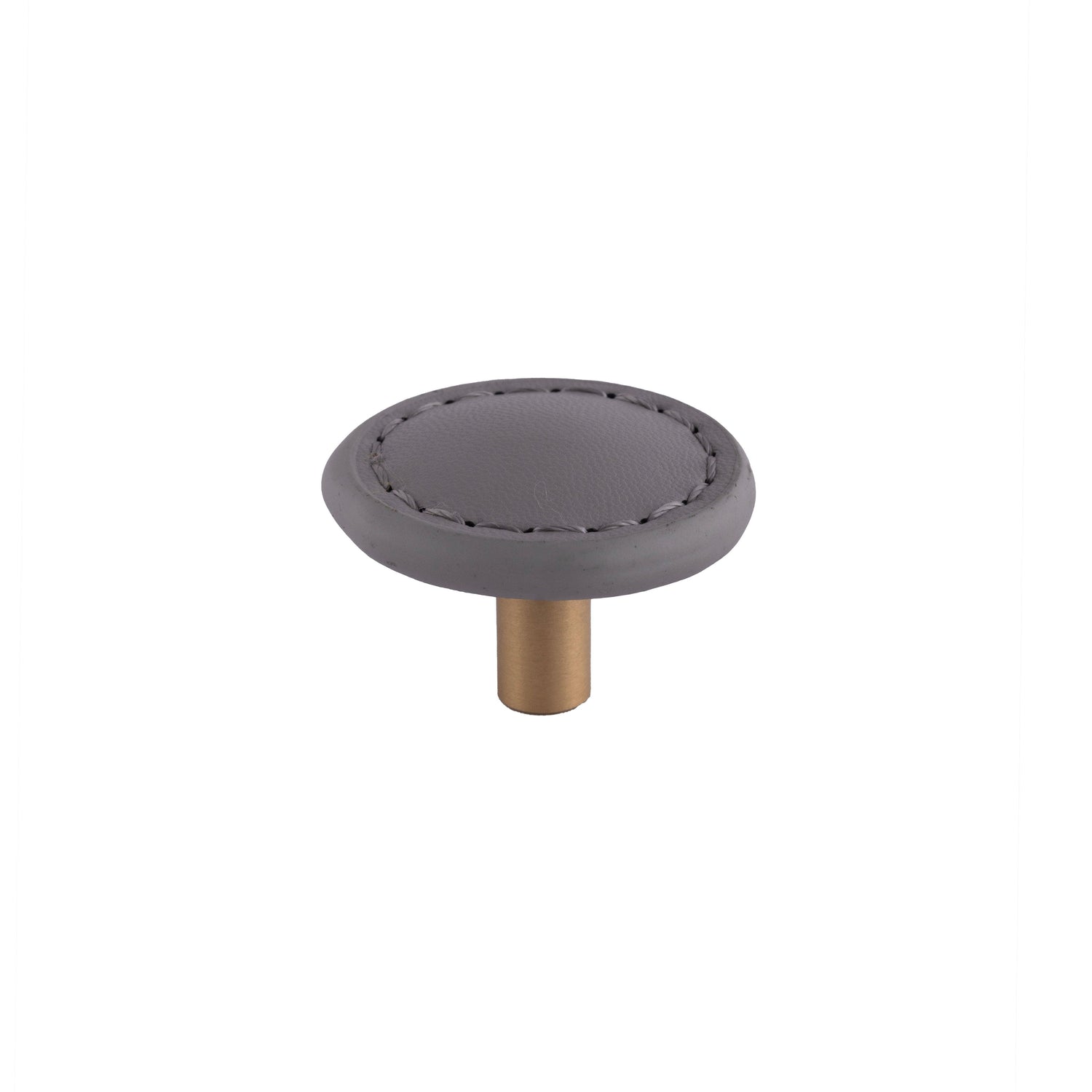 Sofia Round knob Knob 33mm / Grey / Leather - M A N T A R A