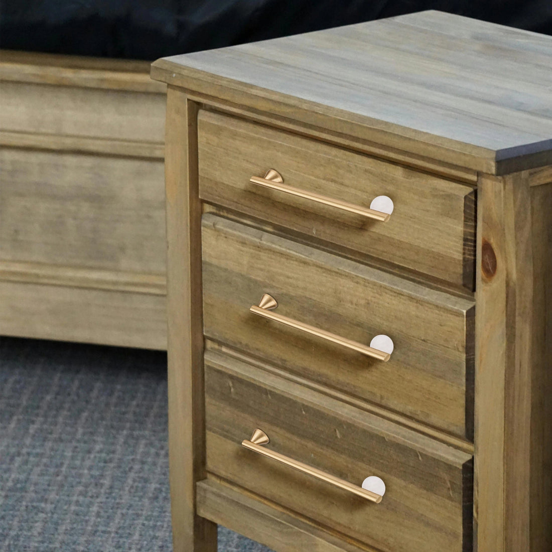 The Mantara C-0022 Solstice Handle is a modern crystal and brass handle in white, ideal for wardrobes, drawers, and cabinets.