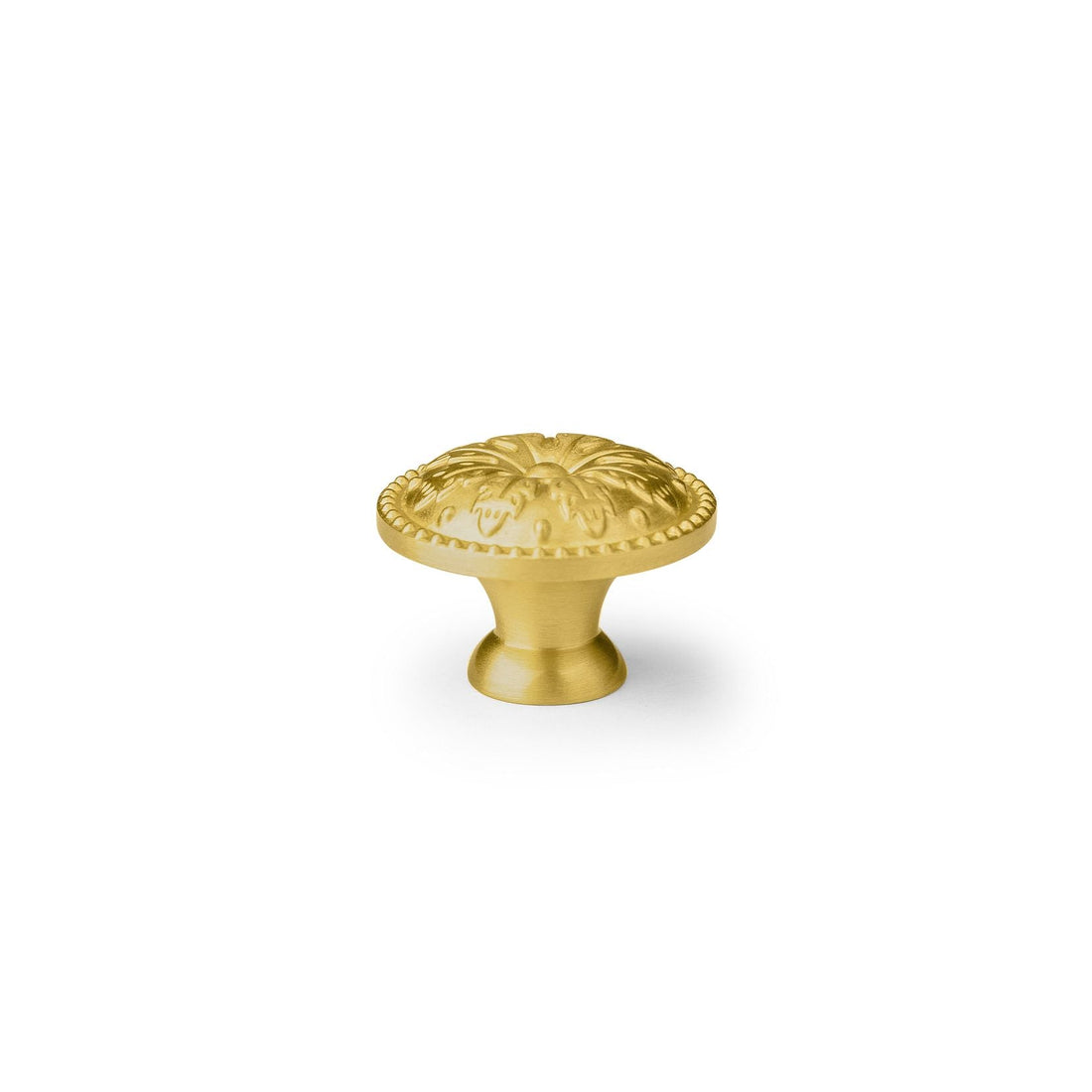 Glossy Sovereign knob B-0012, gold brass, Dia30mm H20mm, for kitchen &amp; cabinet use by Mantara