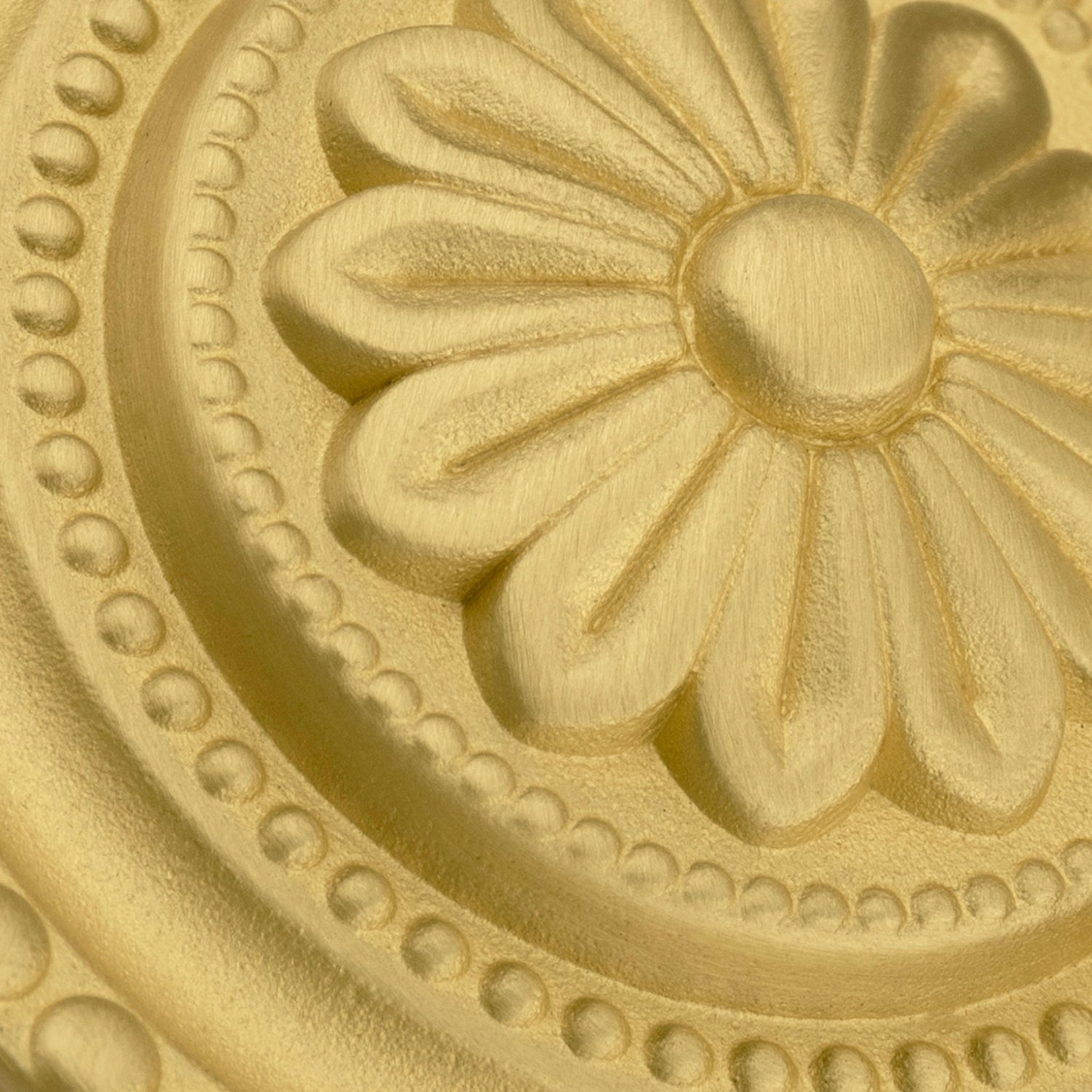Sovereign Ring knob B-0013, gold brushed brass, Dia40mm H25mm, polished finish for wardrobes by Mantara