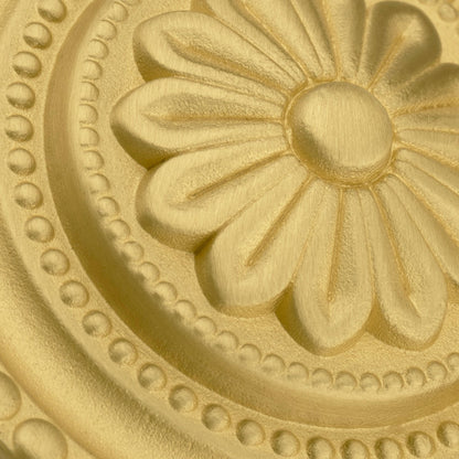 Sovereign Ring knob B-0013, gold brushed brass, Dia40mm H25mm, polished finish for wardrobes by Mantara