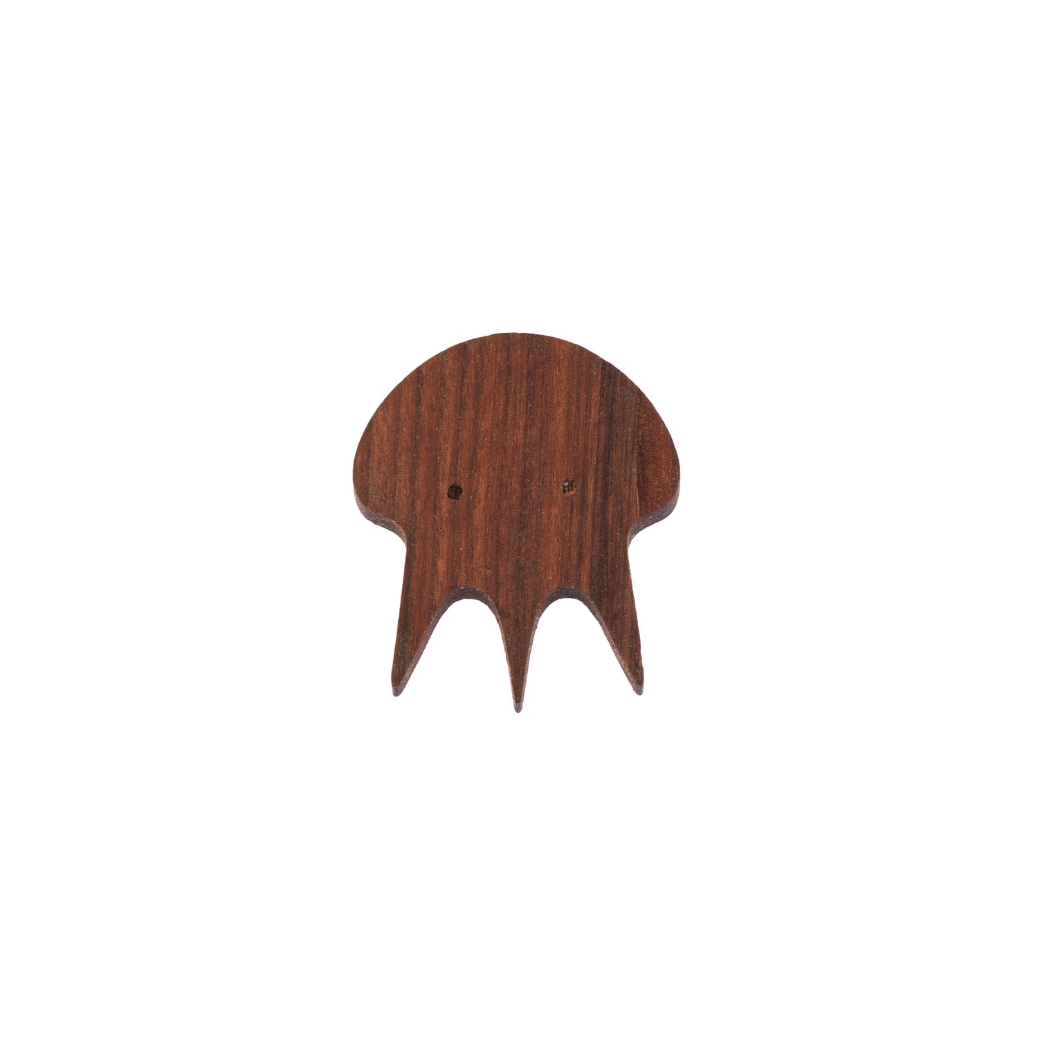 Squid Wooden Knob Hook 60mm / Brown / Wood - M A N T A R A