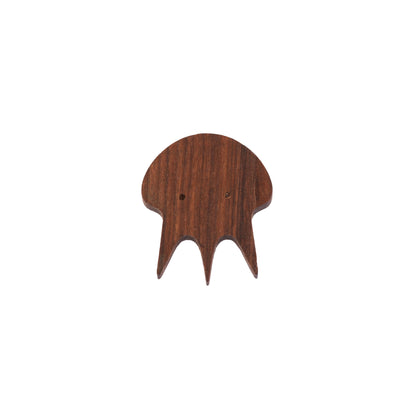 Squid Wooden Knob Hook 60mm / Brown / Wood - M A N T A R A