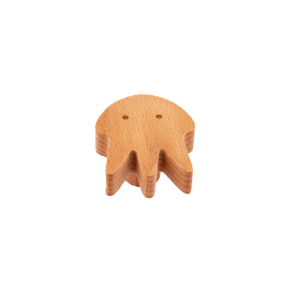 Squid Wooden Knob Hook 60mm / Brown / Wood - M A N T A R A