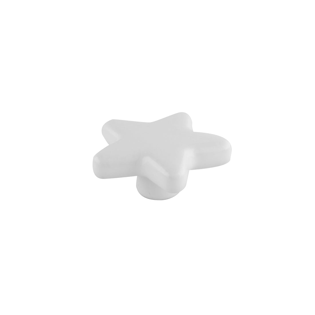 The Mantara CR-0002 Star Knob is a modern ceramic knob in white, ideal for bedrooms, drawers, and cabinets.