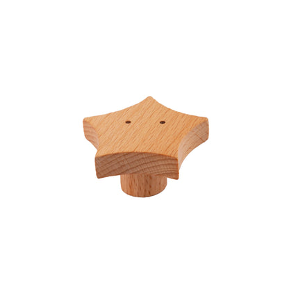 Mantara Starfish Hook W-0024 is a modern  beech wooden knob, ideal for kids’ rooms, drawers, and wardrobes.