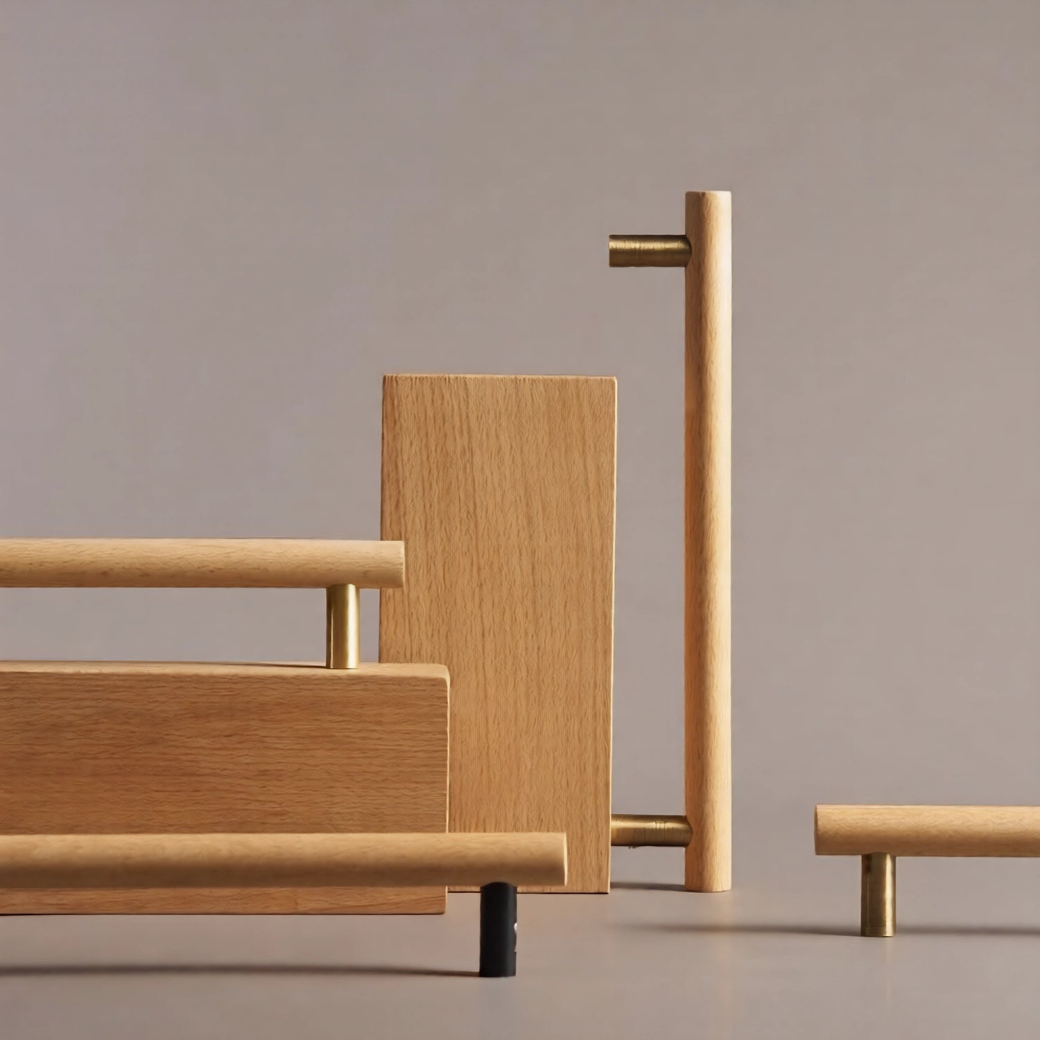 Mantara Modern Pull Handle  W-0058 is a polished wood handle in gold, black, bronze for drawers and cabinets.
