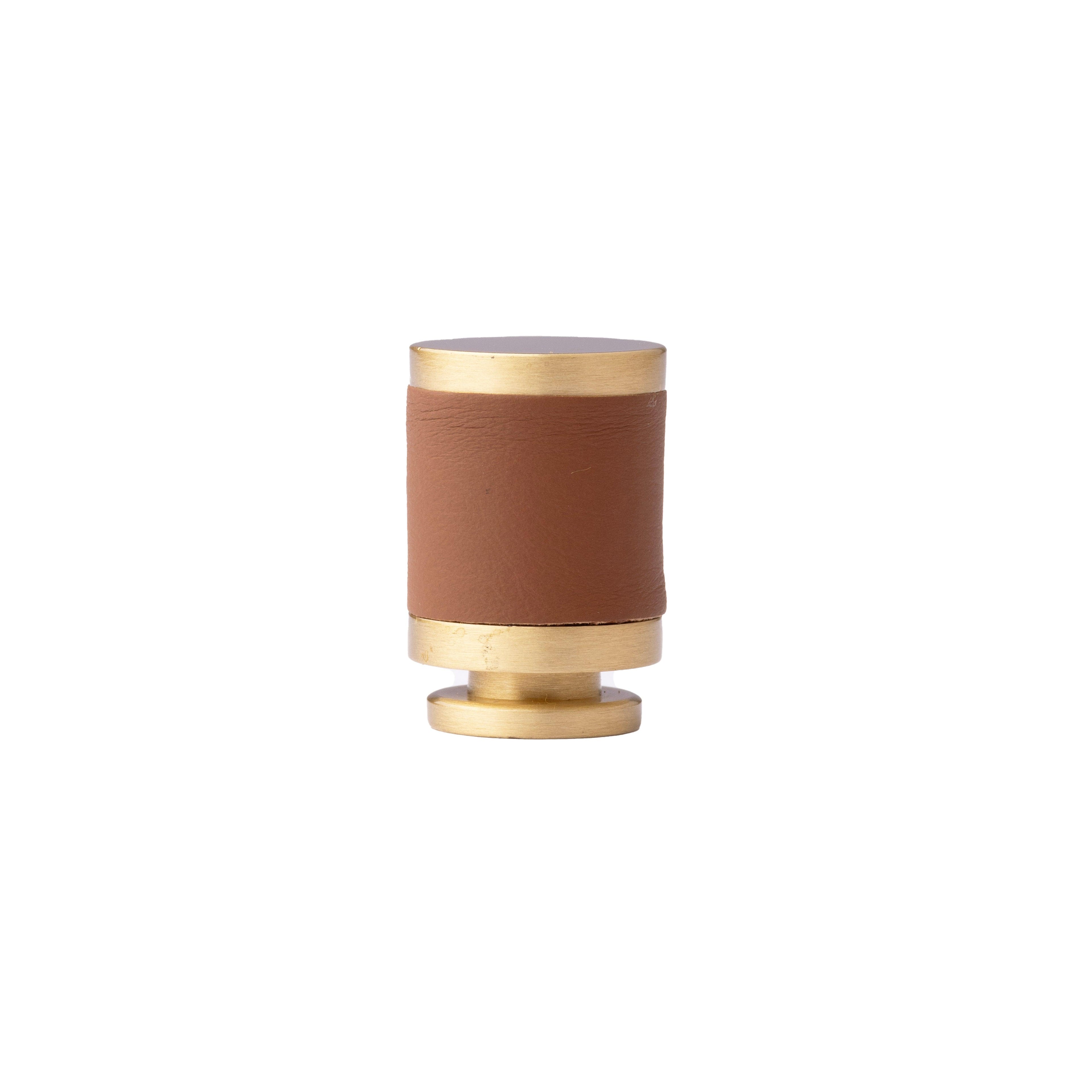 Tanner knob Knob 20mm / Brown / Leather - M A N T A R A
