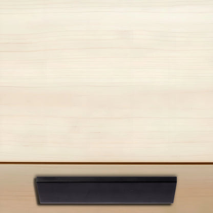 Mantara Tara handle AL-0015, black aluminum cabinet pull, L150mm CC128mm, brushed finish for kitchen drawers