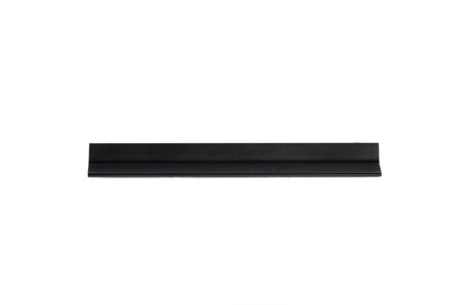 The Mantara AL-0015 Tara Handle is a modern black aluminum handle with a brushed finish, ideal for kitchens, drawers, and cabinets.
