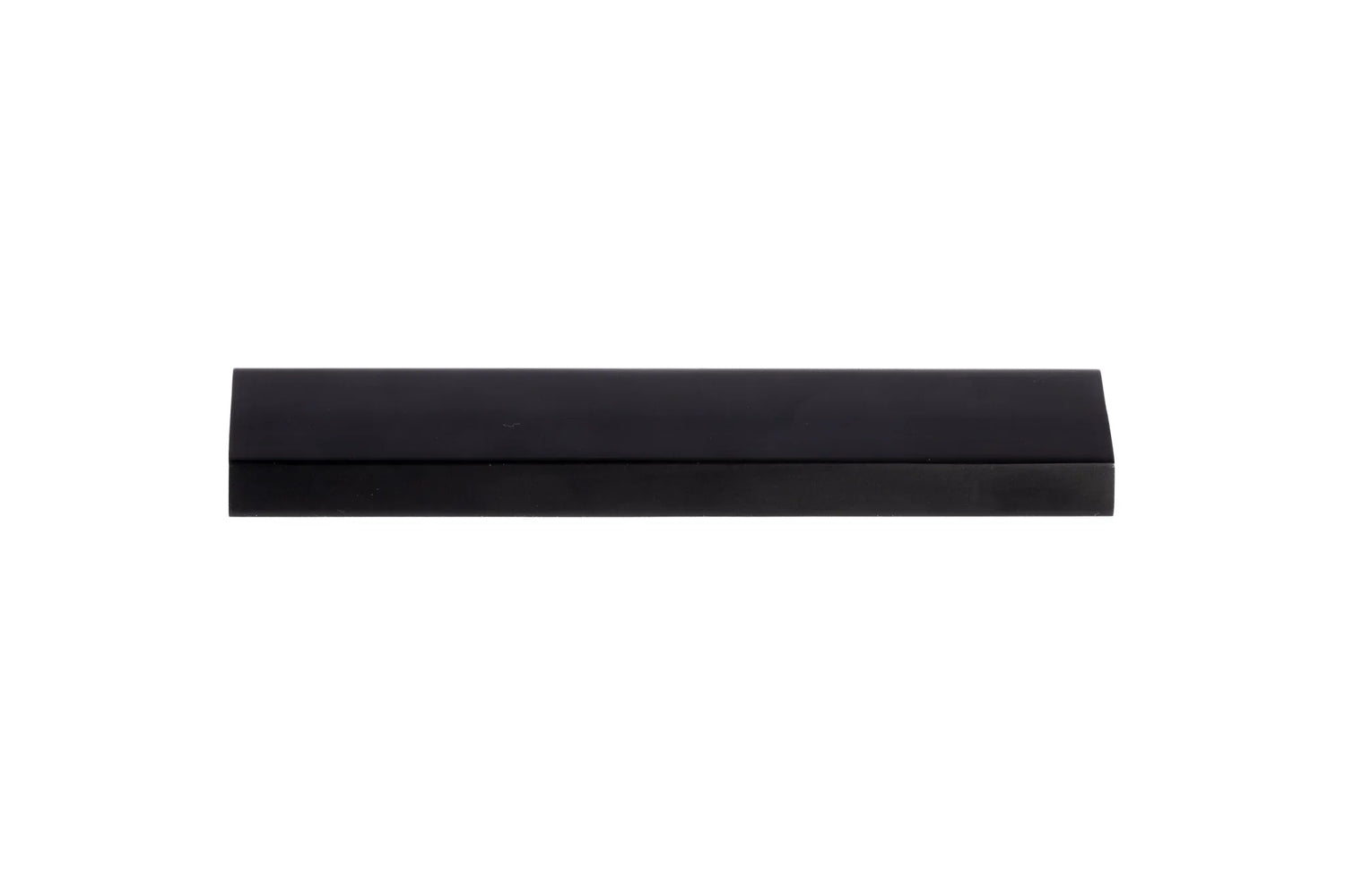 The Mantara AL-0015 Tara Handle is a modern black aluminum handle with a brushed finish, ideal for kitchens, drawers, and cabinets.