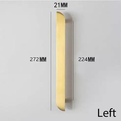 The Tarang hanlde by Mantara (B-0104) is a brushed brass modern pair knob in gold, perfect for wardrobes, doors, and kitchens.