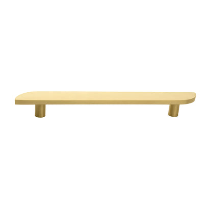 The Tarang hanlde by Mantara (B-0104) is a brushed brass modern pair knob in gold, perfect for wardrobes, doors, and kitchens.