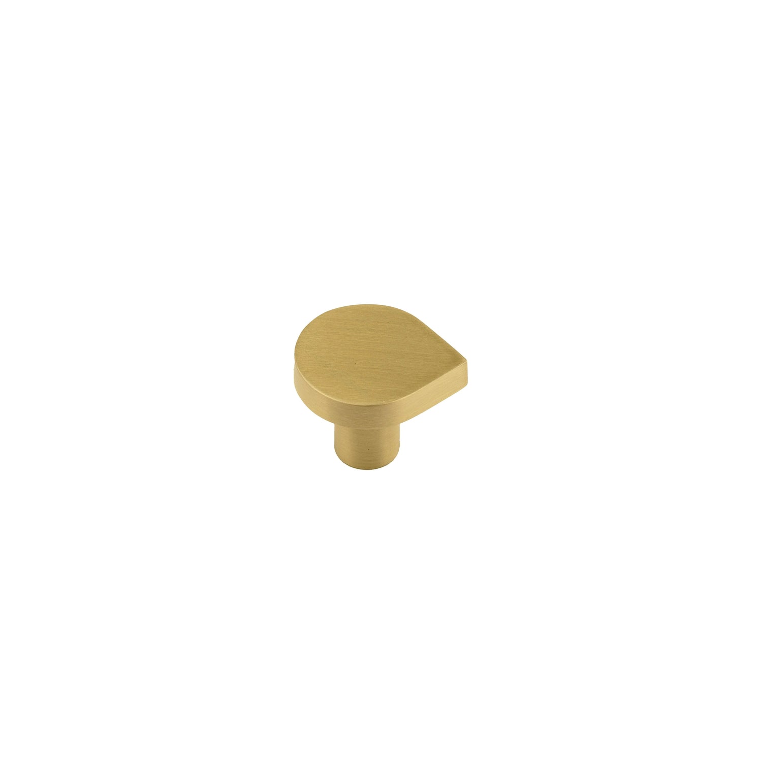 The Tarang Knob by Mantara (B-0104) is a brushed brass modern pair knob in gold, perfect for wardrobes, doors, and kitchens.