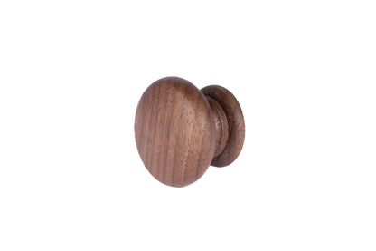 Mantara Tectona Knob W-0054 is a modern walnut wood knob with brushed finish, ideal for kitchen drawers, dresser drawers.