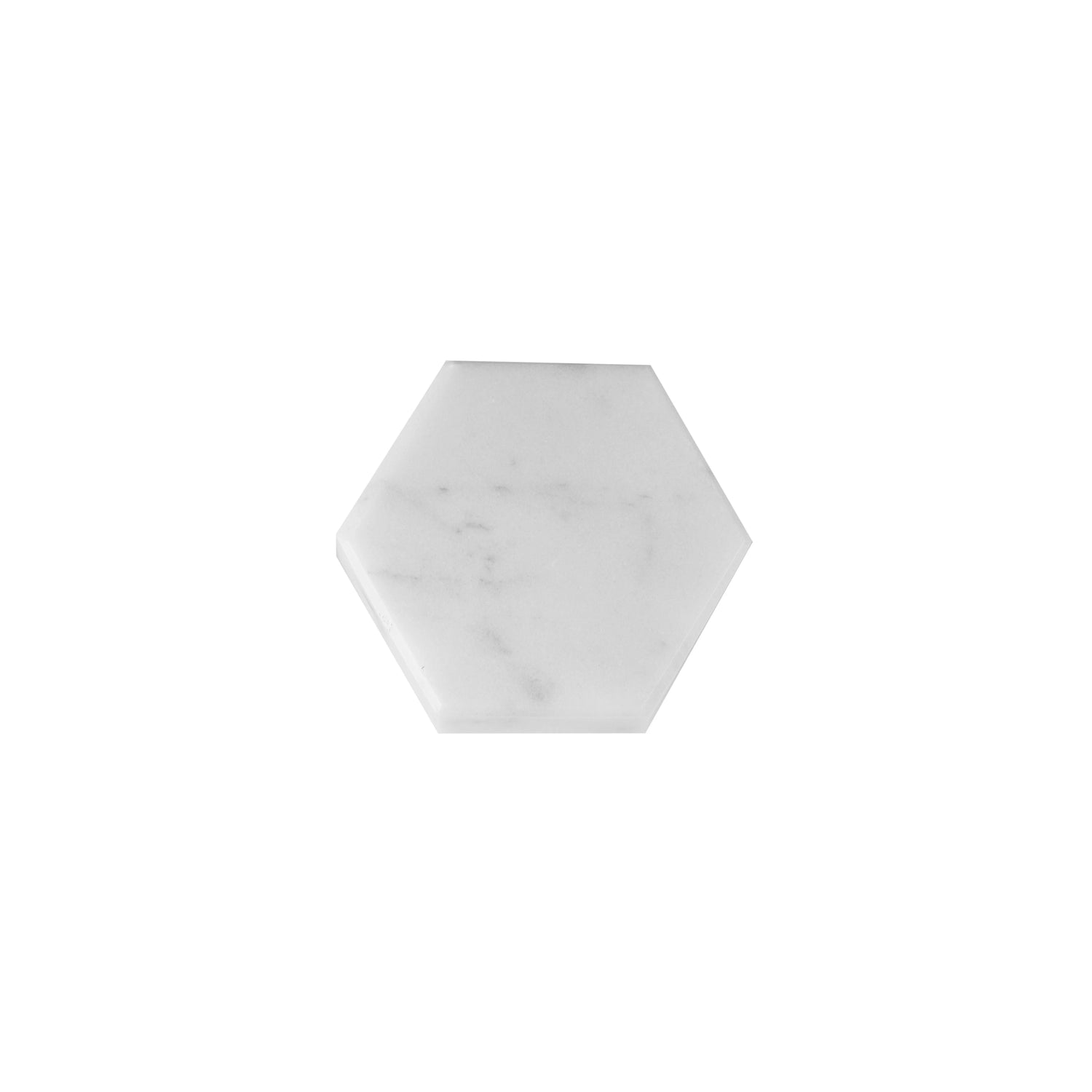 The Mantara M-0002 Tetris Knob is a modern marble and brass knob in white, perfect for doors, drawers, and cabinets.