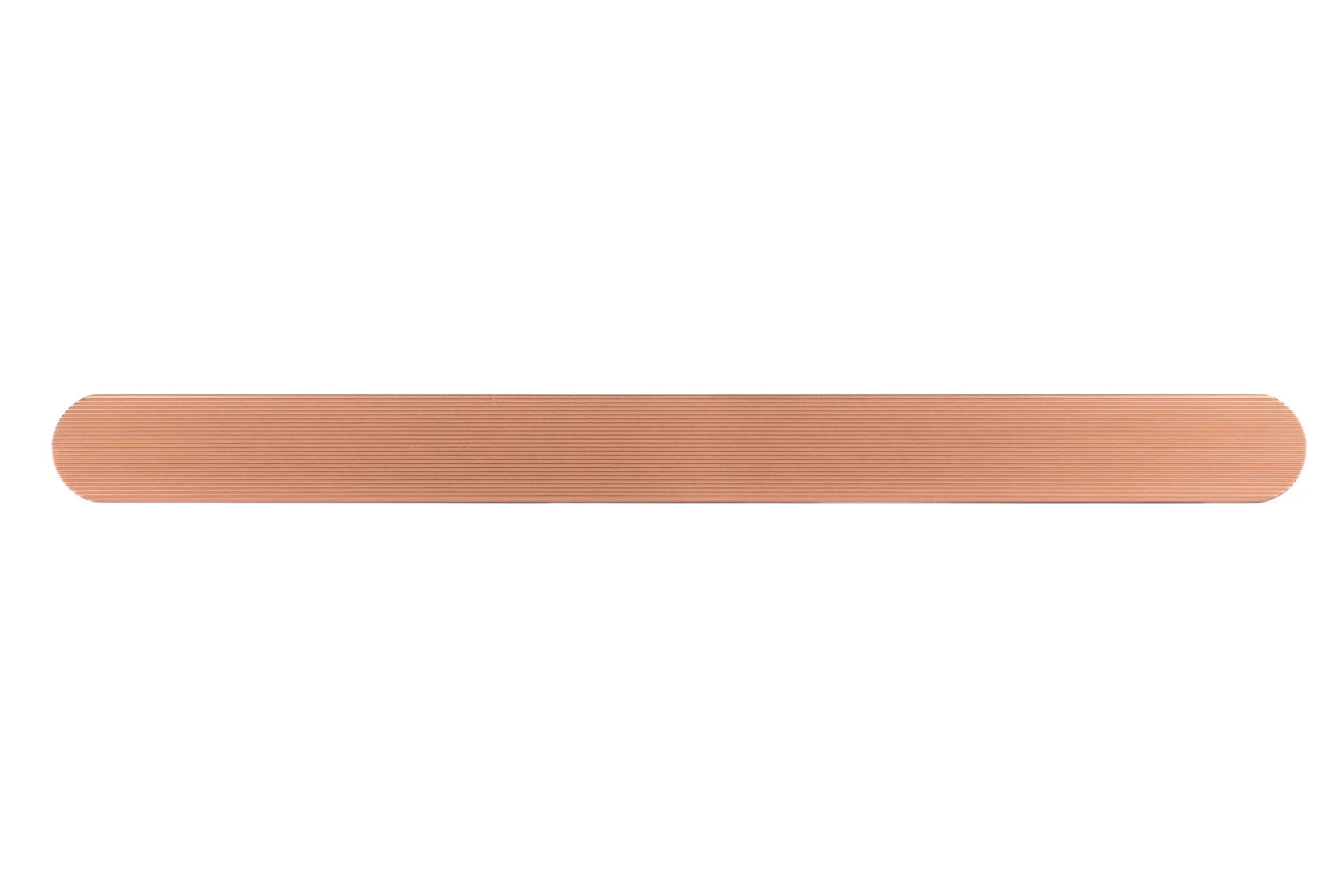 The Mantara AL-0010 Thea Handle is a modern aluminum handle in gold with a brushed finish, ideal for kitchens, cabinets, and drawers.