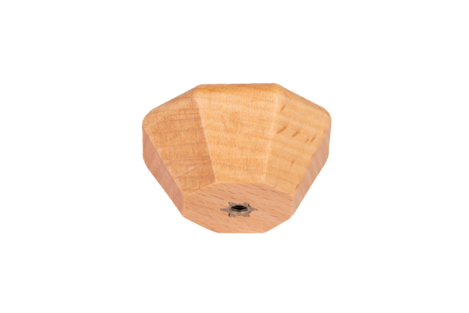 Mantara Thorne Knob W-0056 is a modern  beech wood knob with brushed finish, ideal for kitchen and dresser drawers.